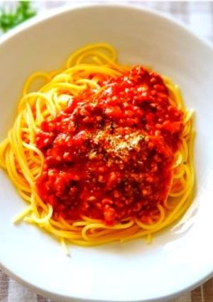 ミートソーススパゲティ-レシピのメイン写真