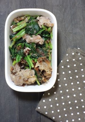 豚肉とほうれん草のおかか醤油和え-レシピのメイン写真