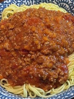 ミートソースパスタ-レシピのメイン写真