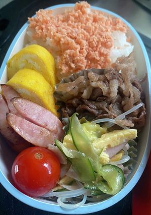 JK弁当牛鮭コンビ-レシピのメイン写真