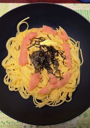 誰でも簡単！塩昆布バターたらこパスタ-レシピのメイン写真