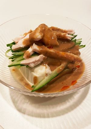 主菜にもなる！バンバンジーのせ冷奴-レシピのメイン写真