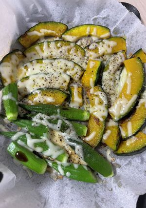 かぼちゃとオクラのチーズ蒸し焼き-レシピのメイン写真