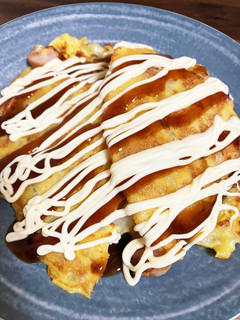 片栗粉と玉ねぎでお好み焼き-レシピのメイン写真