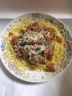 ミートソースパスタ。-レシピのメイン写真