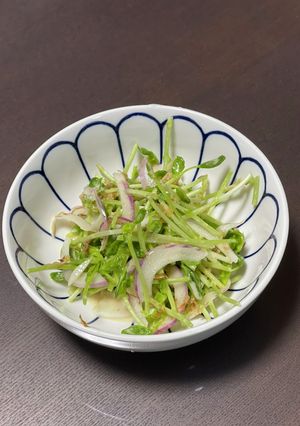 豆苗と赤玉ねぎの和え物♪-レシピのメイン写真