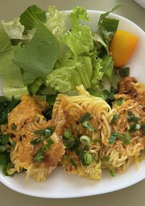 超簡単3分◎ソフト麺でカリっとチヂミ風-レシピのメイン写真