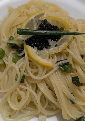 レモン香る万能ネギとキャビアの冷製パスタ-レシピのメイン写真