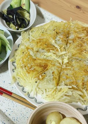 粉チーズとじゃがいもだけ！簡単ガレット-レシピのメイン写真
