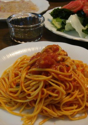 さっぱり☆たこのトマトソースパスタ-レシピのメイン写真