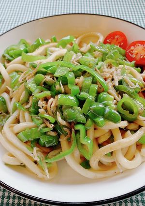 じゃこピーマンとアレンジ焼きうどん-レシピのメイン写真