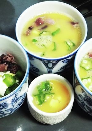 ☆七夕茶碗蒸し☆同じ材料でちらし寿司エコ-レシピのメイン写真