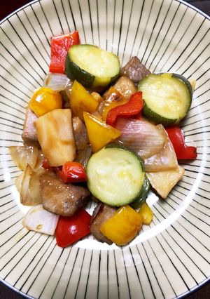 夏野菜で減塩酢豚-レシピのメイン写真