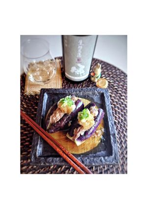 レンジで簡単✩ナスのはさみ蒸し♪-レシピのメイン写真