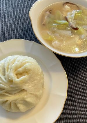 ホットクック★肉まん（温め）&中華スープ-レシピのメイン写真