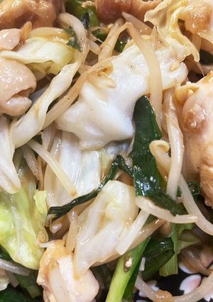 胸肉とニラとキャベツの炒め物-レシピのメイン写真