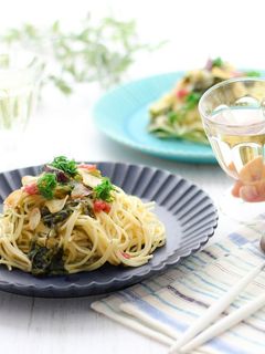 あおさと梅の和風ペペロンチーノ-レシピのメイン写真