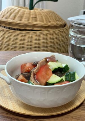 鰹のタタキと夏野菜のサラダ〜自分保存用〜-レシピのメイン写真
