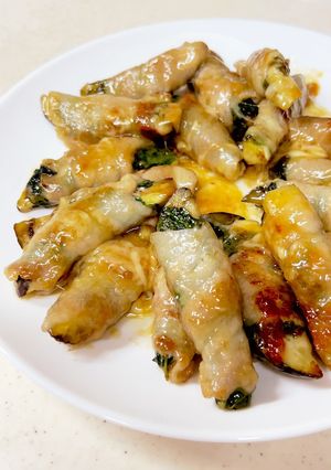 なすと大葉の豚バラ肉巻き^^-レシピのメイン写真