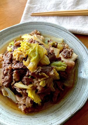 *ほったらかし*牛肉と白菜すき焼き風*-レシピのメイン写真