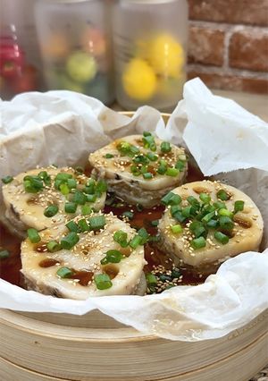 せいろで☆れんこんのはさみ蒸し-レシピのメイン写真
