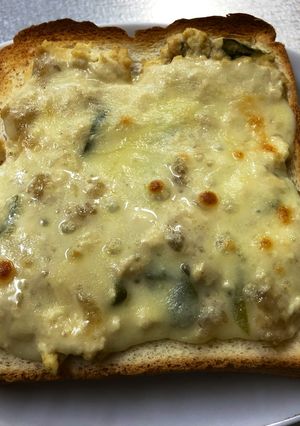 麻婆豆腐チーズトースト！-レシピのメイン写真
