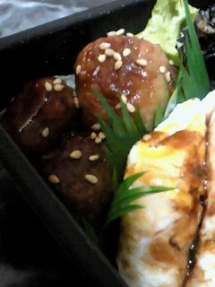 お弁当に鶏団子の照り焼き?!-レシピのメイン写真