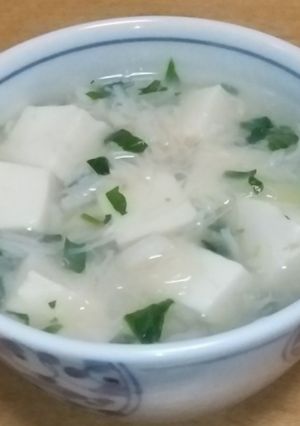 豆腐とホタテ水煮缶のスープ煮-レシピのメイン写真