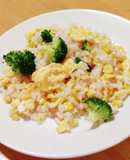 夏野菜のたらこソースチャーハン