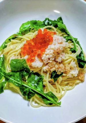 カニ缶とルッコラのパスタ-レシピのメイン写真