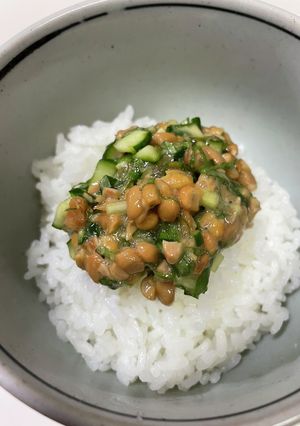 梅納豆しそきゅうりご飯-レシピのメイン写真