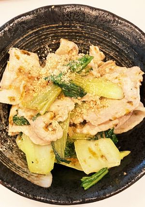豚と青梗菜の海苔佃煮・すりごま炒め-レシピのメイン写真