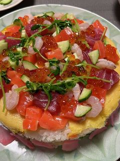 ケーキ風チラシ寿司-レシピのメイン写真