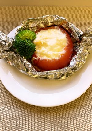【野菜マシマシ】トマトの丸ごとオムレツ-レシピのメイン写真