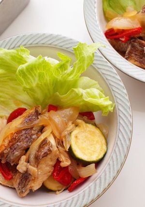 【火の国ぽん酢】白身魚と野菜マリネ-レシピのメイン写真