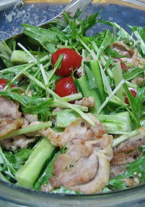 豚肉と水菜のフレンチマヨサラダ♪-レシピのメイン写真