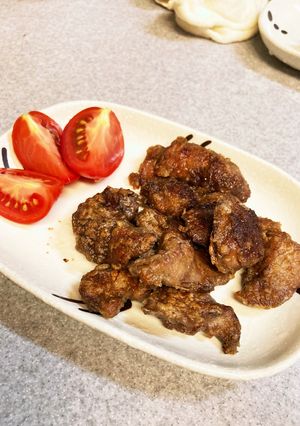 鶏レバーのソース竜田焼【粉ソース利用】-レシピのメイン写真