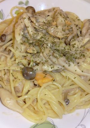 キノコたっぷり帆立のクリームパスタ-レシピのメイン写真