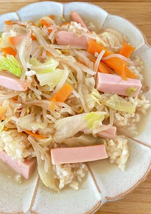 時短手抜き！ちゃんぽん風野菜炒め丼-レシピのメイン写真
