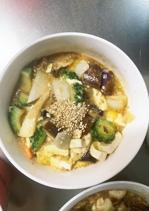 レンジ肉無コク旨茄子椎茸ゴーヤチャンプル-レシピのメイン写真