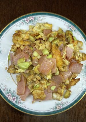 枝豆とハムの玉子炒め-レシピのメイン写真