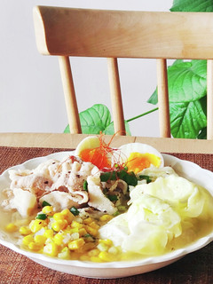 茹でとうもろこし&キャベツの豚バラスープ-レシピのメイン写真