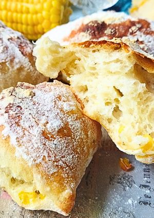 こねないパンとうもろこし味-レシピのメイン写真