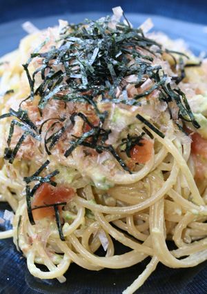 和風✿梅和え✿アボカドパスタ-レシピのメイン写真