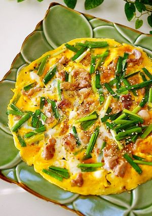 豚肉入り・簡単ニラ玉-レシピのメイン写真