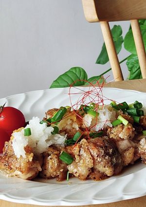 揚げない!カリカリ鶏もも肉☆おろし☆弁当-レシピのメイン写真