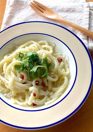 ＊レンジで完結！すぐでき！ペペロンうどん-レシピのメイン写真