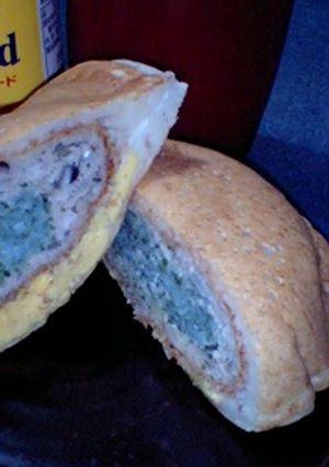 卵なし☆朝食に☆簡単ホットケーキサンド♪-レシピのメイン写真