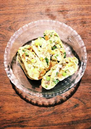 オクラと梅干しミックスベジタブル玉子焼き-レシピのメイン写真