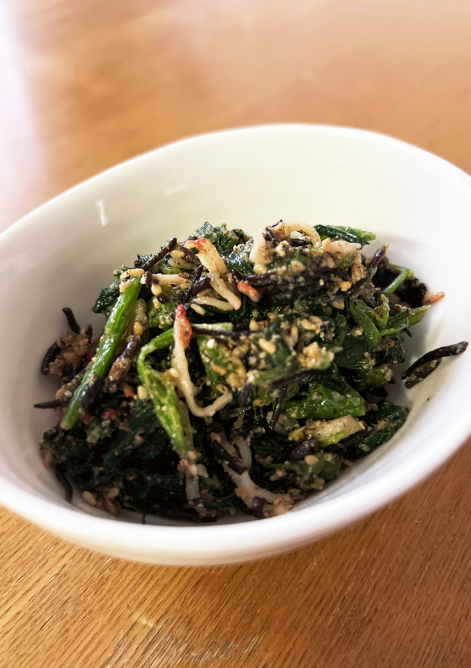 ほうれん草とひじきとカニカマの胡麻和え-レシピのメイン写真